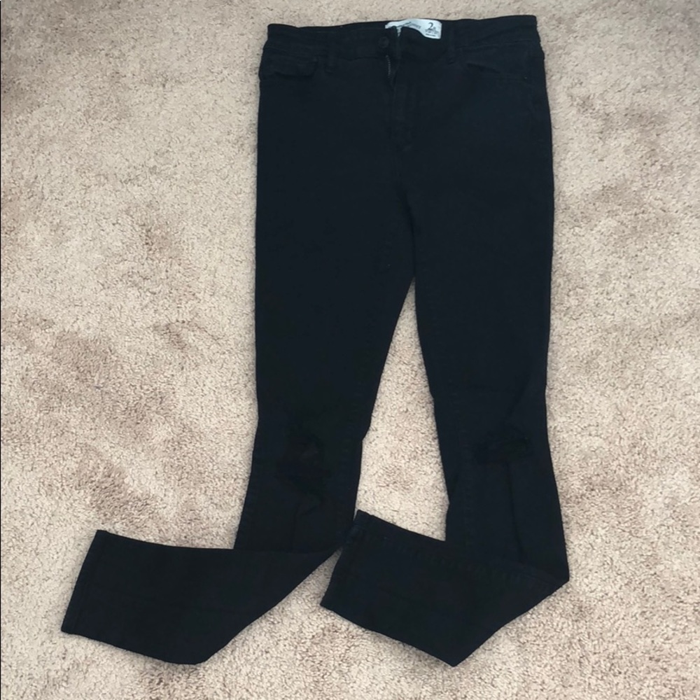 Abercrombie & Fitch Black Distressed Jeans